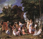 BELLINI, Giovanni The Feast of the Gods oil painting reproduction